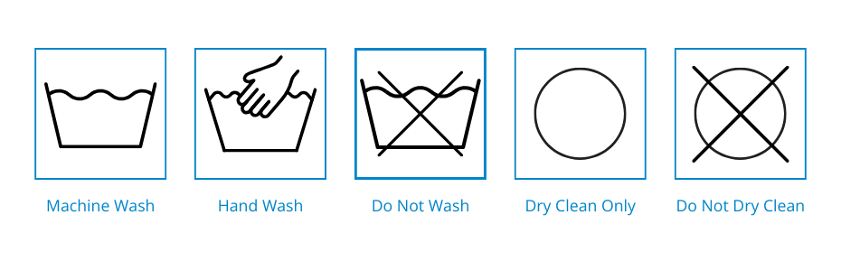 wash type symbols