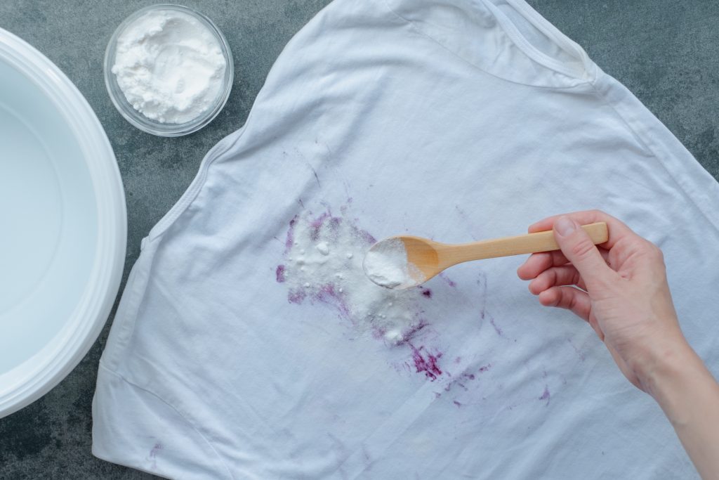 baking soda on stain